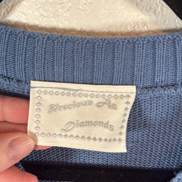 Precious as Diamonds American Flag V Neck Short Sleeve Sweater Size 3X - Picture 3 of 6